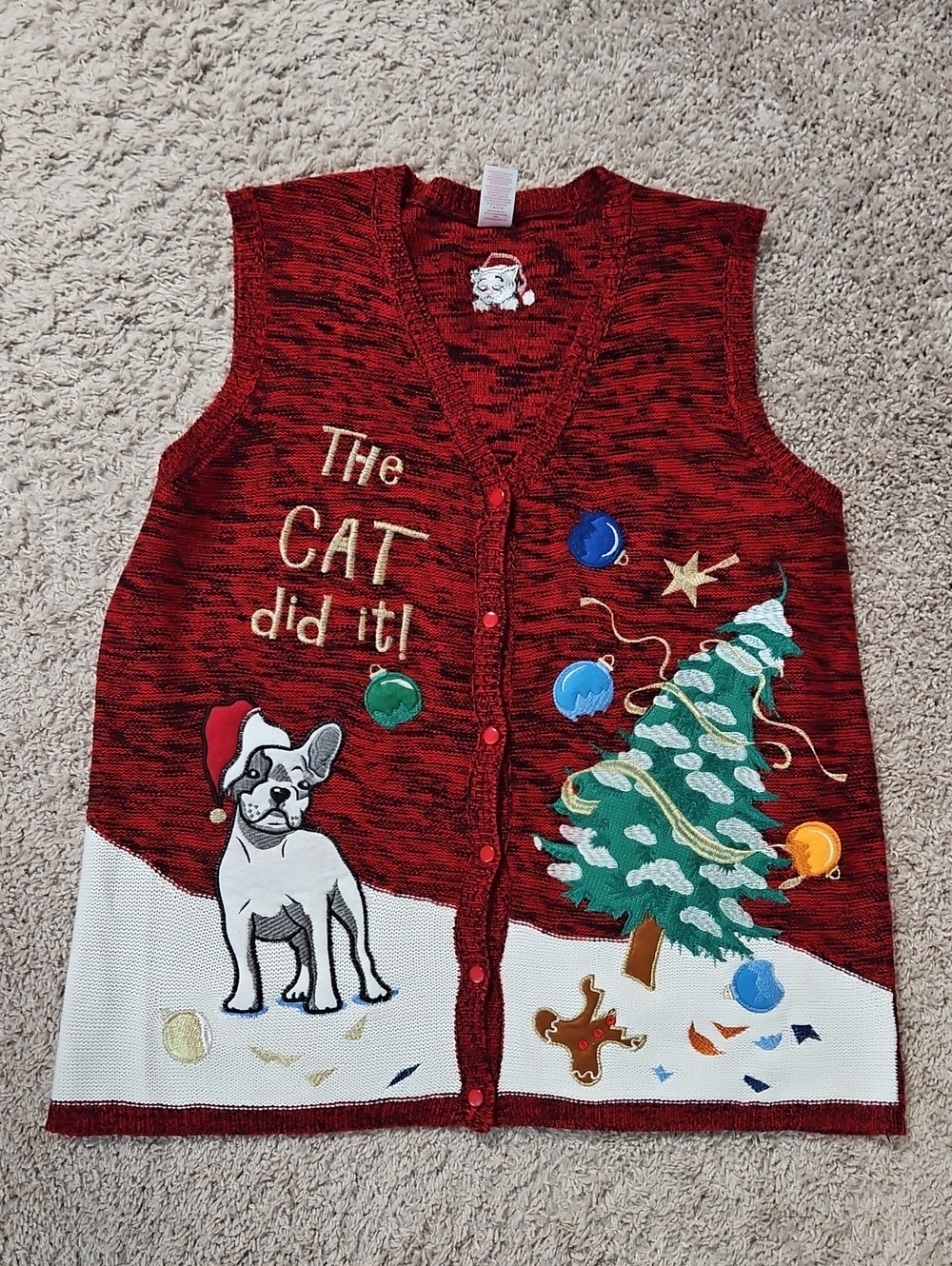 Holiday Ugly Sweater Cat Dog Christmas Vest
